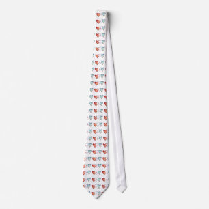 USA Red, White, & Blue America Hearts Tie