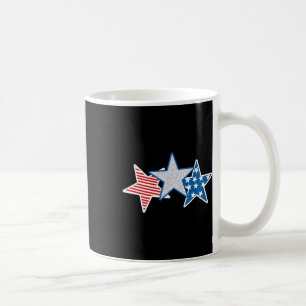 Usa Red White Blue American Flag U.s.a Stars Strip Coffee Mug