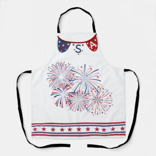 USA Red, White, Blue Apron