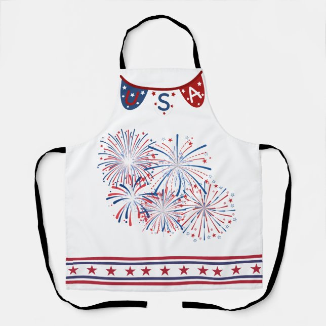 USA Red, White, Blue Apron (Front)