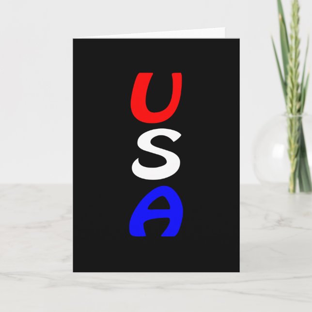USA Red, White & Blue Card (Front)