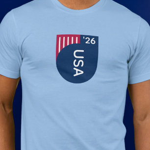 USA Red White Blue Flag Urban Style  T-Shirt