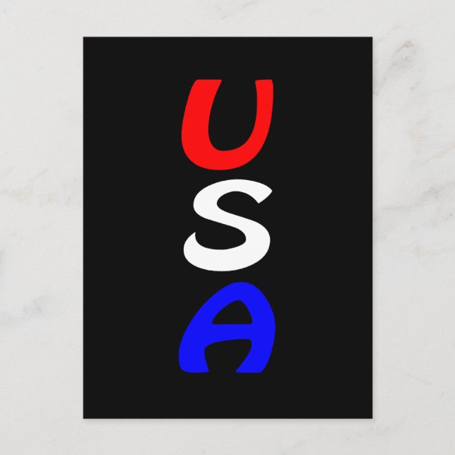 USA Red, White & Blue Postcard (Front)