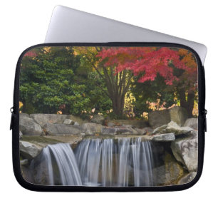 USA, Redmond, Washington. Fall colour in a park. Laptop Sleeve