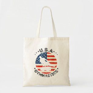 USA Retro Gymnastics Team Support USA Gymnastics Tote Bag