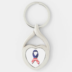 USA Ribbon Key Ring