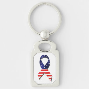 USA Ribbon Key Ring