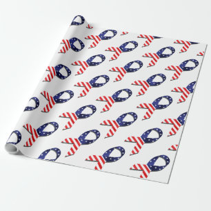 USA Ribbon Wrapping Paper