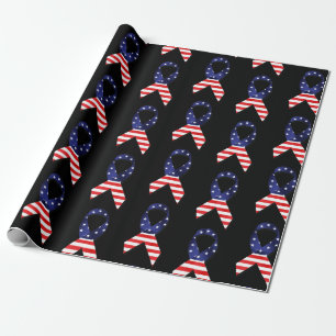 USA Ribbon Wrapping Paper