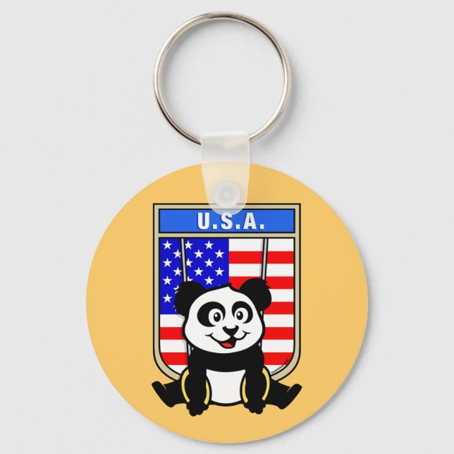 USA Rings Panda Key Ring (Front)