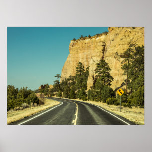 USA Road Landscape Photo Poster