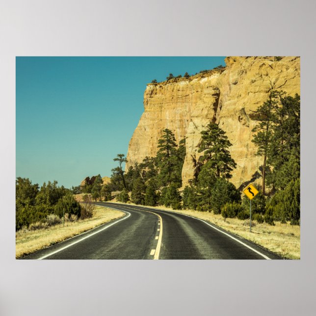 USA Road Landscape Photo Poster (Front)