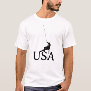 USA Rock Climbing Minimalist Silhouette T-Shirt