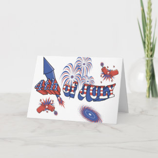 USA-Rocket 4th of July Card