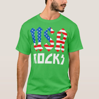 USA Rocks Independence Day 4th of July T-Shirt