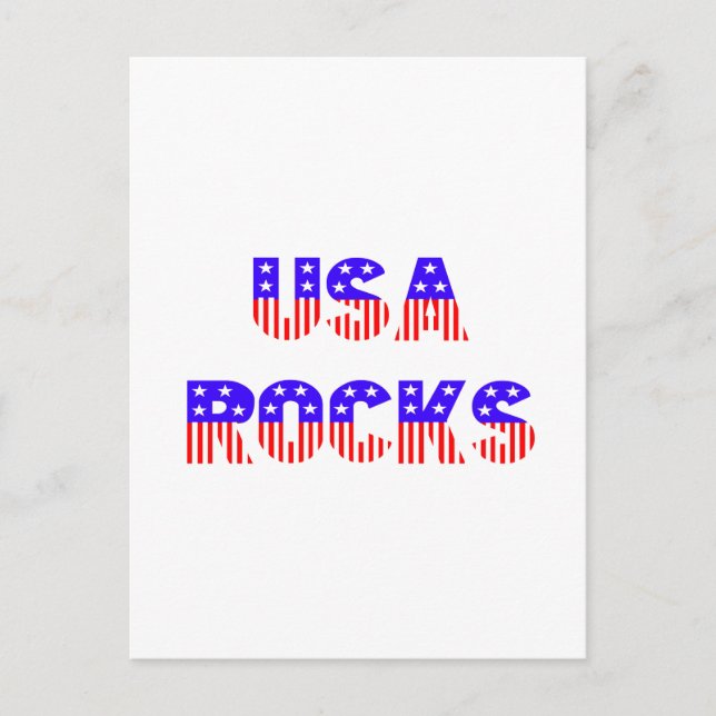 USA Rocks Postcard (Front)