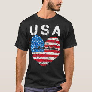 USA Rowing team American  heart US crew men women  T-Shirt