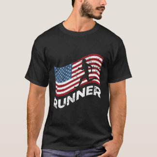 Usa Runner Track And Field Marathon Runner Gift Ru T-Shirt