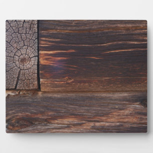 USA, Salmon, Idaho, Log Cabin Plaque