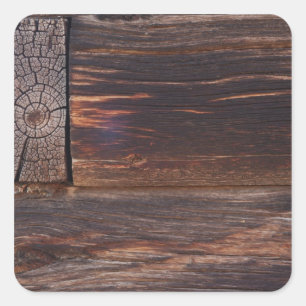 USA, Salmon, Idaho, Log Cabin Square Sticker