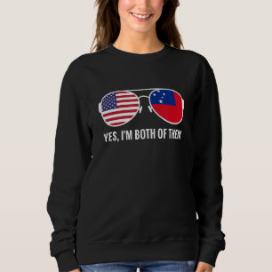 Usa Samoa Flag Sunglasses Samoan Americans Sweatshirt