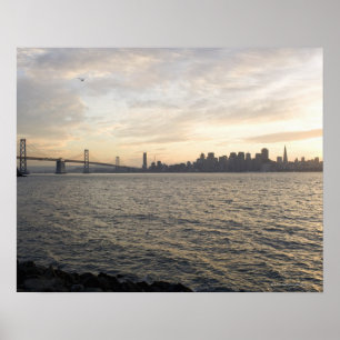 USA, San Francisco, City skyline with Golden Poster