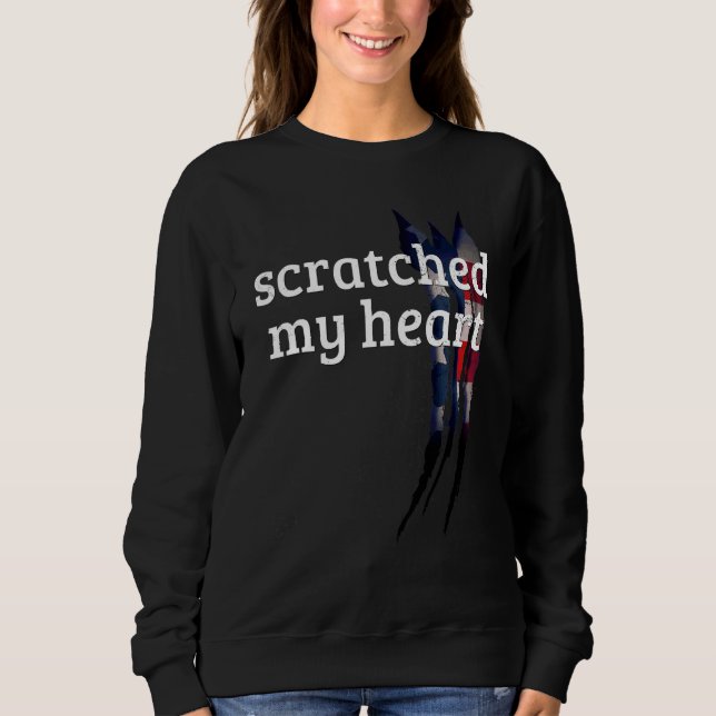 USA scratched my heart 1 Sweatshirt (Front)