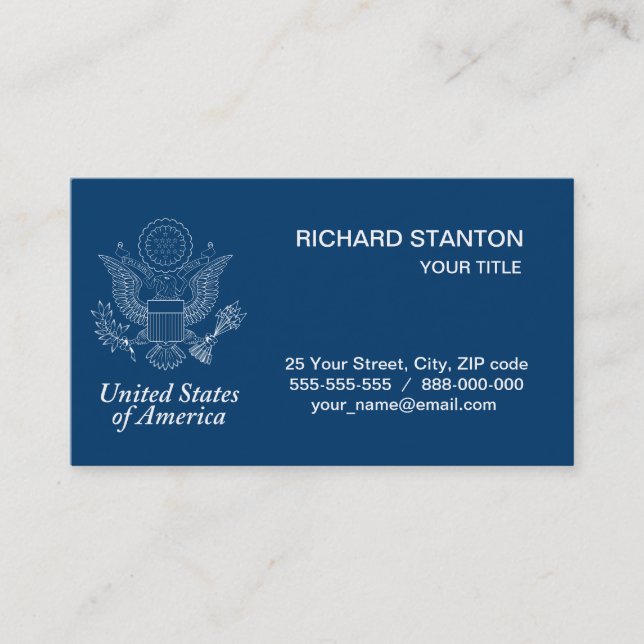 USA seal Business Card (Front)