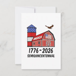 USA Semiquincentennial 250th Anniversary 1776–2026 Thank You Card