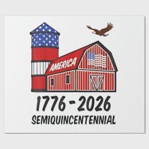 USA Semiquincentennial 250th Anniversary 1776–2026 Wrapping Paper