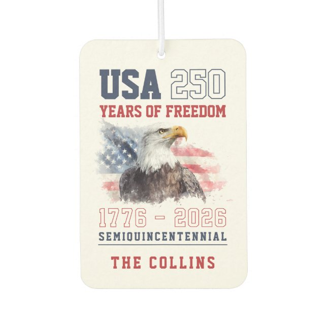 USA Semiquincentennial America's 250th Anniversary Car Air Freshener (Front)