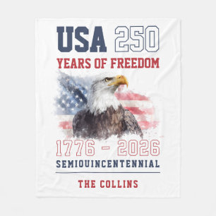 USA Semiquincentennial America's 250th Anniversary Fleece Blanket