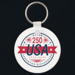 USA Semiquincentennial America's 250th Anniversary Key Ring<br><div class="desc">USA Semiquincentennial America's 250th Anniversary keychain.

Make it yours with easy customization. Need a custom order? Just send us a message,  we’re here to help. Kindly note that response times may vary slightly due to the time difference.</div>