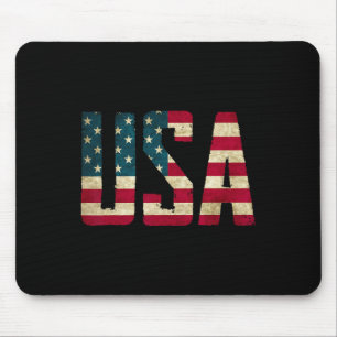 Usa Shirt Women Men Kids American Flag Patriotic 4 Mouse Pad