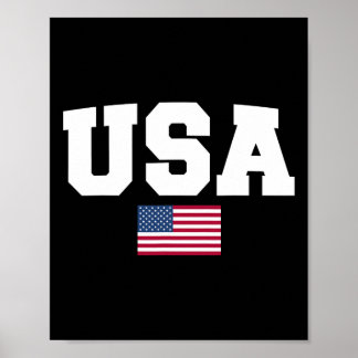 Usa Shirt Women Men Kids American Flag Patriotic 4 Poster