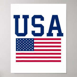 Usa Shirt Women Men Kids American Flag Patriotic 4 Poster