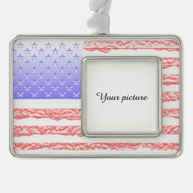 USA SILVER PLATED FRAMED ORNAMENT (Front)