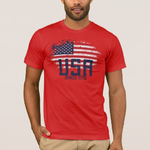 USA Since 1776, Grunge American Flag T-Shirt