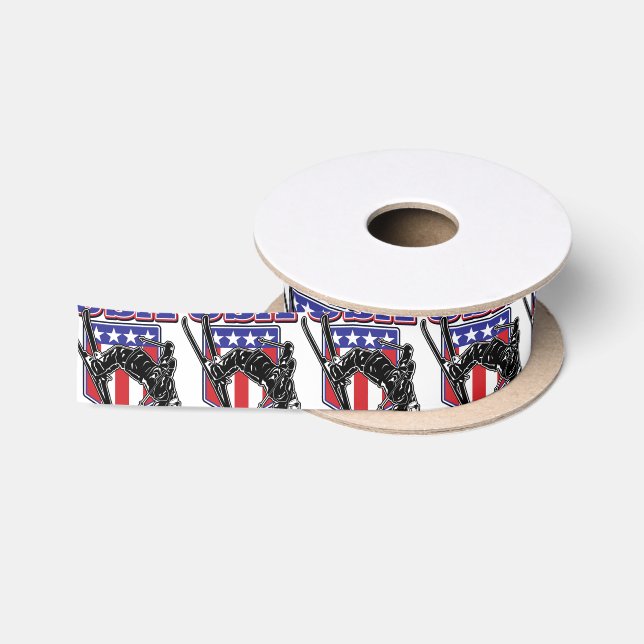 USA-Skier Satin Ribbon (Spool)