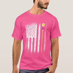 Usa Snooker 9 Balls 8 Balls Billiard Players T-Shirt