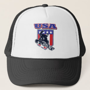 USA Snowboarder Trucker Hat