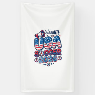 USA Soccer 2026 Soccer Bold Country Typography Tra Banner