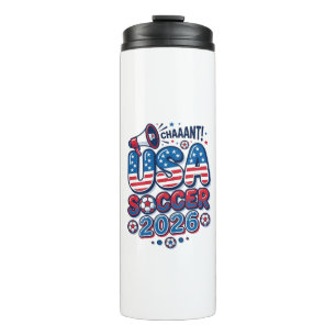 USA Soccer 2026 Soccer Bold Country Typography Tra Thermal Tumbler