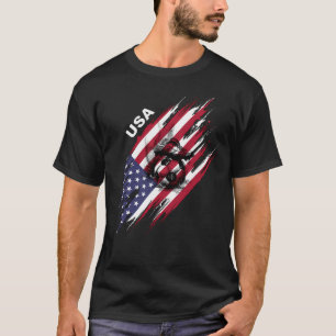Usa Soccer American Flag T-Shirt