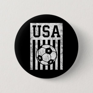 Usa Soccer American Flag Women Men Kids American S 6 Cm Round Badge