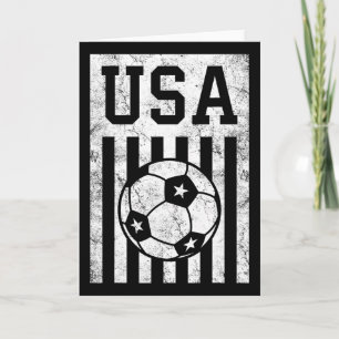 Usa Soccer American Flag Women Men Kids American S Card