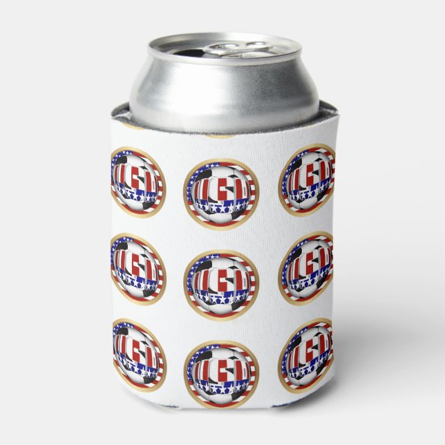 USA Soccer Ball Can Cooler (Can Front)