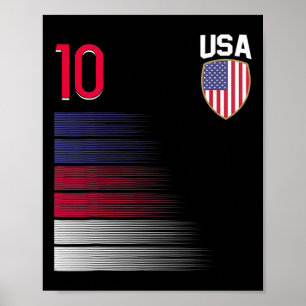 Usa Soccer Byll Flag Jersey Poster