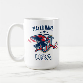 USA Soccer Eagle National Team Patriotic Action Coffee Mug