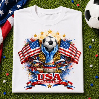 USA Soccer Fan American Football Apparel Gift T-Shirt
